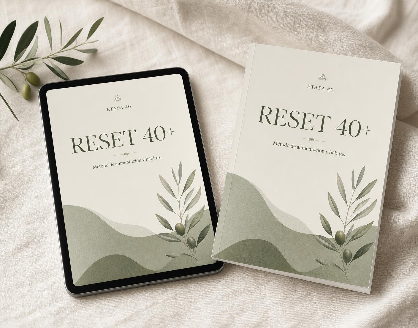 Guía RESET 40+ en tablet y en versión impresa